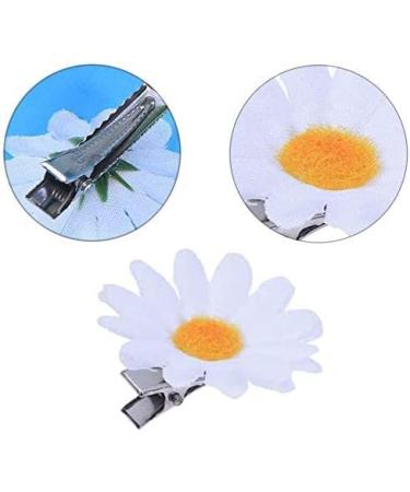 Lovely 17-pc Daisy Flower Hair Clips for Girls - Perfect Beach Wedding Hair Accessories Beautiful and Practical Hairpins - Buy Online on GoSupps.com