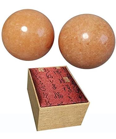 Baoding balls massage ball set baoding balls stress balls for adults 2 pieces massage handball natural jade baoding-health-stress training balls finger trainers Chinese practice stress