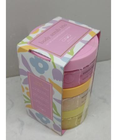 Ciroa Body Scrub Trio: Lychee & Rose Peach & White Tea Lemon & Mint Set of 3 assorted Body Scrubs 9.17oz each (1 set)