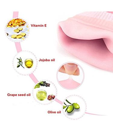 Moisturizing Socks with Heel Gel | Callus Treatment Spa Socks - 2 Pairs of Soft Silicone Cotton Gel Sleeves for Cracked Feet - Blue & Pink - Buy Online on GoSupps.com