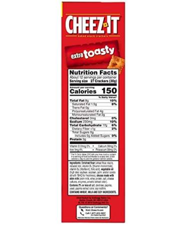 Cheez-It EXTRA TOASTY Baked Snack Crackers 12.4oz - 4 Pack - New Flavor! - Buy Online on GoSupps.com