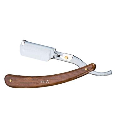 Lurrose handling hair scissors natural wood razor manual razor mats straight razor razor for home salon and barbershop travel scissors mustache mustache