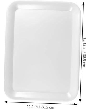 Alipis 1pc Tray Footstool Decor Feeding Serving Plate Appetizer Plates Cake Fruit Holder Food Tableware 38.5X28.5X2CM White - Buy Online on GoSupps.com