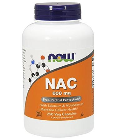 Now Foods - Nac-Acetyl Cysteine 600 milligram 250 Veggie Capsules