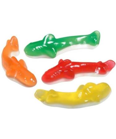 Vidal Gluten-Free Jelly Sharks Fruit Flavoured Assorted Colours - 1kg Bag - Buy Online on GoSupps.com