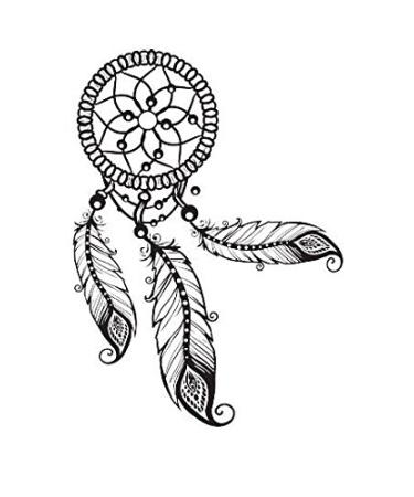 SanerLian Dream Catcher Temporary Tattoo Sticker Set of 12 (SF134) | Feather Wings Design | Waterproof | Shoulder Back Arm Hand | Men Women Adult | 10.5X6cm - Buy Online on GoSupps.com