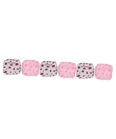 Healifty 6 pcs Style Travel Tampon Sanitary and Cute Pink Portable Fashion Period Pouch Pad Menstrual Milk Fabric Tampons Small Pads Pattern Nursing Makeup Lipstick Girls Cartoon Bags 13X11.5X4.5CMx3pcs