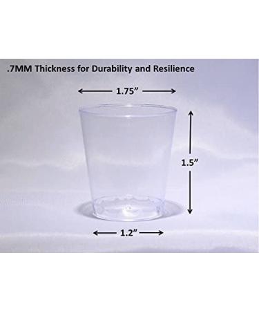 100 Pack 1oz Clear Plastic Shot Glasses - Ideal for Jello Shots, Condiments, Tastings & Samples - Buy Online on GoSupps.com
