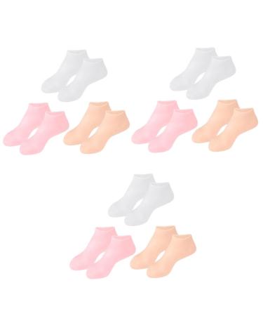minkissy 9 Pairs Gel Socks Men Stocking Socks for Women Low Cut Dry Feet Socks Features Socks for Women Low Cut Socks Women Daily Care Socks Anti Cracking Foot Socks Sebs Heel Lotion Man