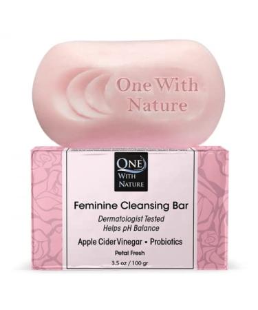 One With Nature Feminine Cleansing Bar Soap Petal Fresh 3.5 oz Bar Soap