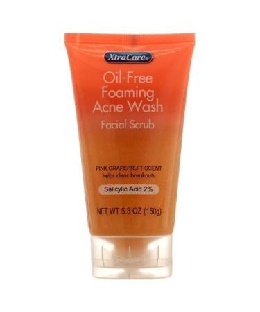 Organic Brand Extra Care Oil-free Foaming Acne Wash Facial Scrub 5.3oz (2 Pack) (5.3oz) - Exfoliating - Face - Acne Prone Skin