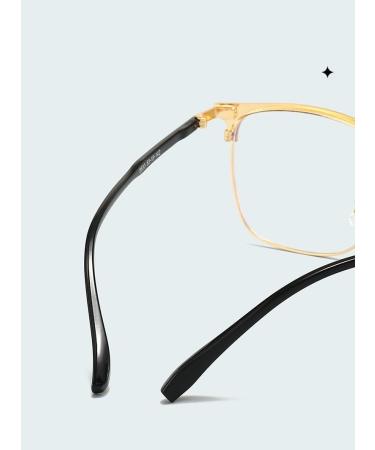 Fuqinqingoz Classic Semi-Frame Reading Glasses +100 C2 - Blue Light Blocking Glare Protection Computer Readers - Buy Online on GoSupps.com