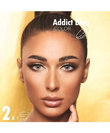 Anesthesia Addict Blue Colored Contact Lenses - Monthly Prescription - Natural Look for Dark Eyes - 6-Month Wear - Buy Online on GoSupps.com