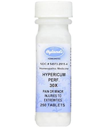 Pain Relief for Back, Lower Back, Neck, Nerves, Foot, and Minor Injuries, Hyland's Hypericum Perf 30X, Tablets, 250 Count