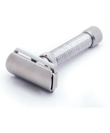 REX Supply Company REX KONSUL Adjustable BEVEL Double Edge Safety Razor in Marine Grade Stainless Steel