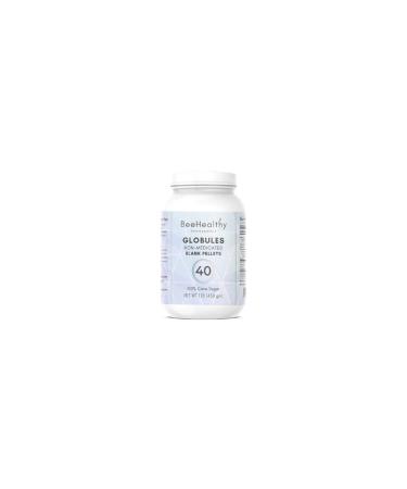HGB BeeHealthy Homeopathic Blank Pellets/Globules #40-1LB jar 100% Pure Cane Sugar