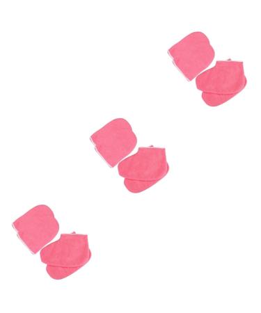 FOMIYES 3 Sets Foot Gloves Nail Tech Accessories Nursing Accessories Wax Bath Foot Hand Cover Paraffin Wax Booties Cozies Hand and Foot Liners Nail Art Accessories Red Combination Set Care