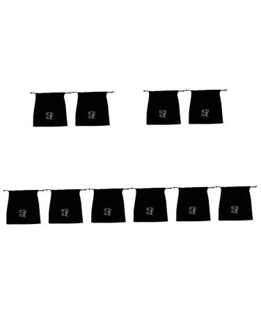 FOMIYES 10 Pcs Velvet Bag Blow Dryer Hair Dryer Bag Drawstring Travel Flannel Wen Wan Organizer 30.00X26.00X0.50CMx5pcs Blackx5pcs