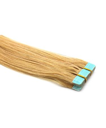 Tape In/On 100% Human Hair Remy Hair Extensions Hair Extension 2.5g / Weft (50cm - 10 Wefts - #24 Golden Blonde)