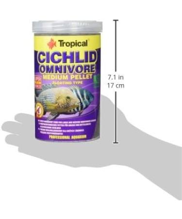 Tropical Cichlid Omnivore Medium Pellet 1000ml / 360g - for Large and Medium Sized Omnivorous Cichlids - Buy Online on GoSupps.com