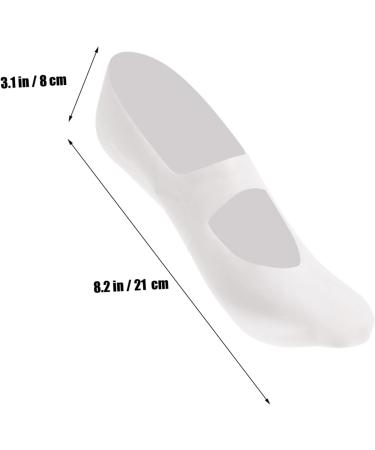 DRESSOOS 1 Pair Silicone Arch Gel Moisturizing Socks Plantar Socks Cooling Heel Repair Socks Silicone Socks Beach Socks Arch Socks Spa Men and Women White Dance Socks - Buy Online on GoSupps.com