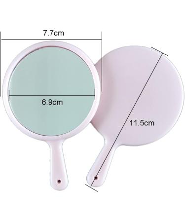 Laseners 3-Piece Small Hand Mirror Set - Portable Round Cosmetic Mirrors in Pink for Travel and Daily Use - Buy Online on GoSupps.com