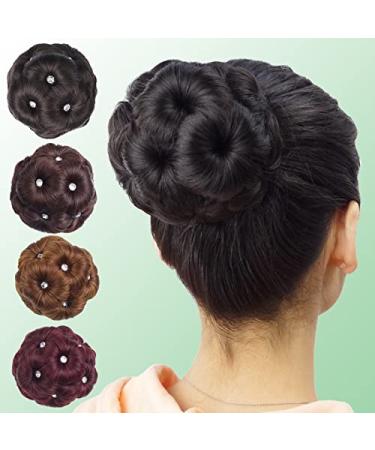 Shop Dark Brown Clip-On Diamond Nolded Wig with Ball Hair Needle Comb - Pink Diamonds | International Shipping - Buy Online on GoSupps.com