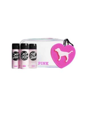 Victoria's Secret PINK COCO Gift Set | 5 pc Coconut Oil - Wash Lotion Oil Sponge & Beauty Bag - International Shipping Available - Buy Online on GoSupps.com