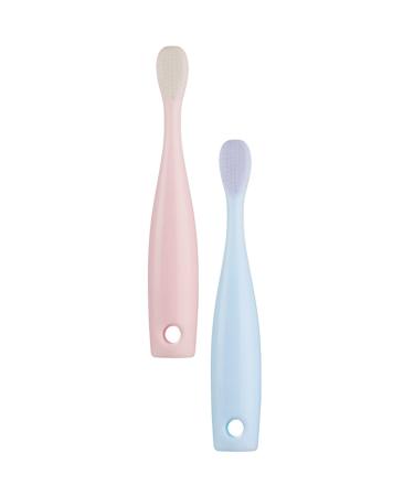 Minkissy Baby toothbrush for toddlers soft baby toothbrush manual soft toothbrush mouth toothbrush children's toothbrush child care 2 pieces