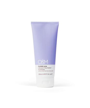 O&M CLEAN.tone Platinum (200ml) Masque teint pour cheveux blonds Corrige les reflets jaunes Sans sulfates ni silicones Certifi PETA vegan fabriqu en Australie. 200 ml (Lot de 1)