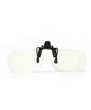 Reading Glasses Clip On and Flip Up Blue Light Blocking Computer Glasses Readers for Unisex (Transparent 4 x)