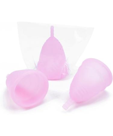 Premium Soft Menstrual Cup - Reusable Silicone 12-Hour Comfort Flexible & Eco-Friendly Alternative to Tampons - Large Pink - Buy Online on GoSupps.com