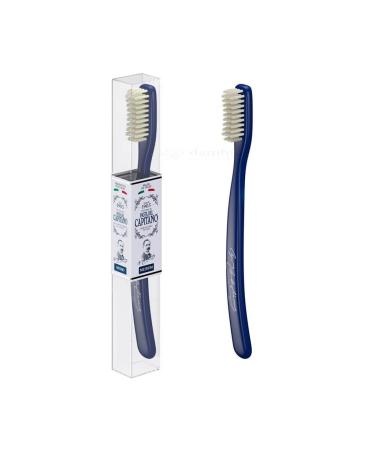 Pasta del Capitano 1905 vintage toothbrush with medium-sized bristles reproduction of the original version reaches the most difficult corners 100% made in Italy blue