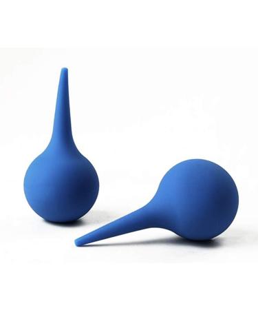 ULTNICE 2pcs Ear Bulb Syringe Set - Soft Rubber Hand Ear Washing Squeeze Bulb for Kids, Adults, and Pets - 75ml Blue - Buy Online on GoSupps.com