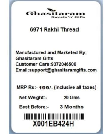 Ghasitaram Gifts Rakhis Online- 6971 Rakhi Thread Rakhi only - Buy Online on GoSupps.com