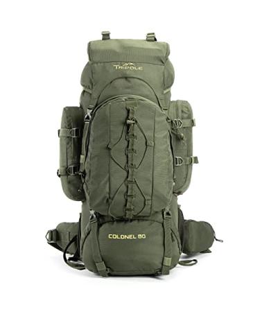 TriPole Colonel 95 Litres Rucksack + Detachable Day Pack 95 Litres Army Green