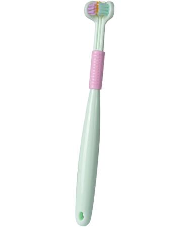 Eco-Friendly Three-Sided Children's Toothbrush - Soft Blue for Sustainable Oral Care - Buy Online on GoSupps.com