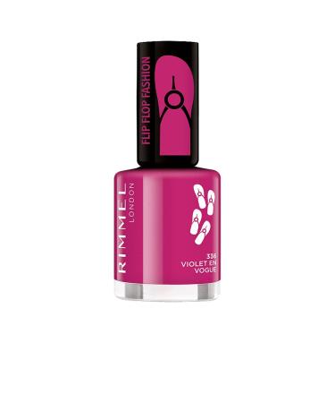 Rimmel 60 Seconds Nail Polish Super Shine Violet en vogue 336 8 ml Violet en Vogue 8 ml (Pack of 1)