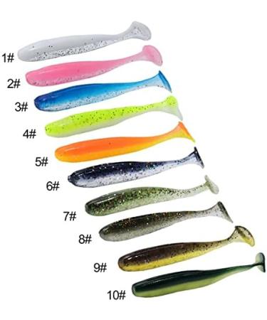 Njord Kalastus Zander Rubber Bait Set | Selectable Sizes 7.5cm 10cm 12cm | Catchy Colors Shad Rubber Fish | 10-Piece Pikeperch Set - Buy Online on GoSupps.com