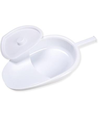 Bedpan with Lid No Spill or Splash Design for Elderly and Bed-Bound Patient - Buy Online on GoSupps.com