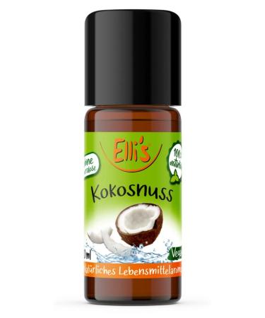 Ellis flavors coconut natural food aroma |Aroma concentrate from 100 % vegan and natural origin |For dishes & drinks |10 ml
