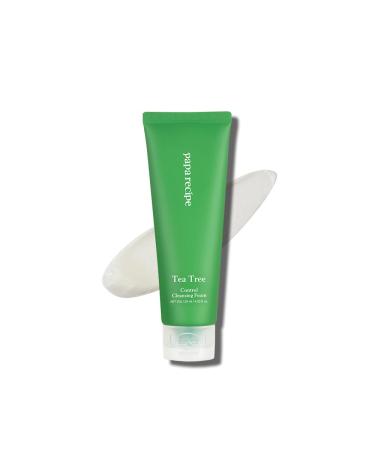 Papa Recipe Tea Tree Control Cleansing Foam(4.05fl oz/120ml) - Soothing & Hydrating Foaming Face Cleanser Gentle Exfoliating BHA Oil Control Sensitive Acne-Prone Skin Friendly Korean Face Wash