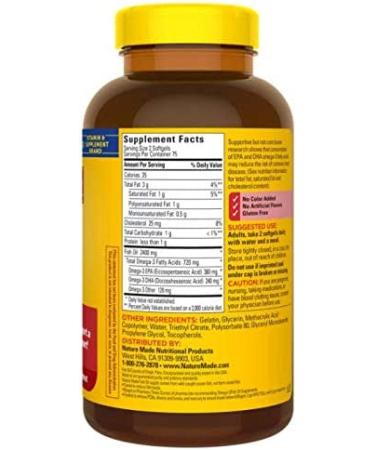 Fish Oil Burp-Less 1200mg with 360mg Omega 3 - 150ct | High Potency Omega-3 Supplement - Buy Online on GoSupps.com