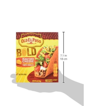 Old El Paso Stand 'N Stuff Bold Nacho Cheese Flavored Taco Shells 10ct, Pack of 6 - Buy Online on GoSupps.com