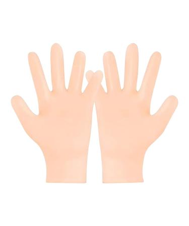Kexpery Silicone Moisturizing Gloves Anti-Slip Hands Peeling Gloves Preventing Dryness Dead Skin Remove Gloves Hand Care Tools (Light Yellow)