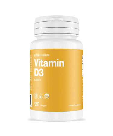 Better Way Health Vitamin D3-5 000 IU Softgel - High Potency Formula Supports Bone Health & Immune System - 120 Softgels of Vitamin D3 - Non-GMO Dairy Free - Buy Online on GoSupps.com