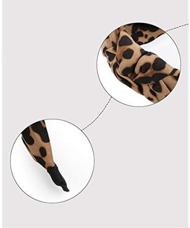 Leopard Print Headband for Women & Girls - Wide Knotted Bow Hair Accessories - Buy Online on GoSupps.com
