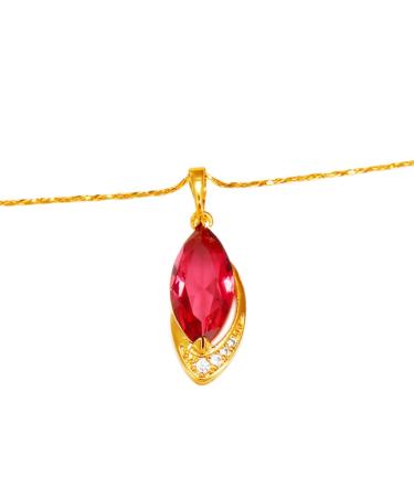 Abaodam Non Tarnish Necklace red necklace red pendant necklace necklace Beautiful Necklace set wedding decorate Ladies