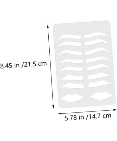 DOITOOL Eyebrow Stencil Plate Eyebrow Draw Acrylic Board Makeup Tool Eyebrow Mold Eyebrow Shape Accessories - Buy Online on GoSupps.com