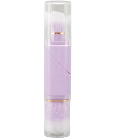Double Head Retractable Powder Brush Ergonomic Portable Home Makeup Brush (Purple) - Buy Online on GoSupps.com